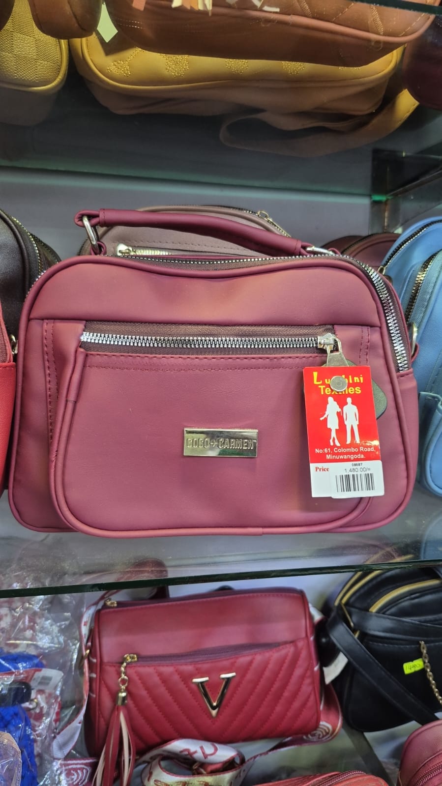 Coco + Carmen Shoulder Handbag – Maroon
